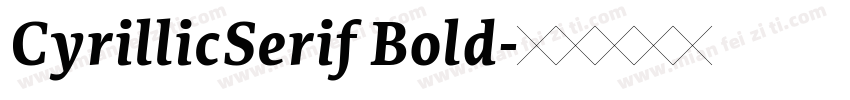 CyrillicSerif Bold字体转换